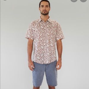 Acacia Swimwear Men’s Shirt in Brown Batik